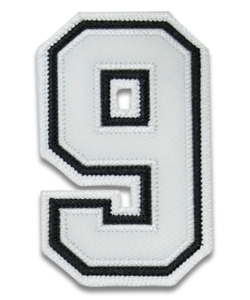 3" White Full Block Twill Letters for Football Baseball Hockey Jersey  Nameplate
